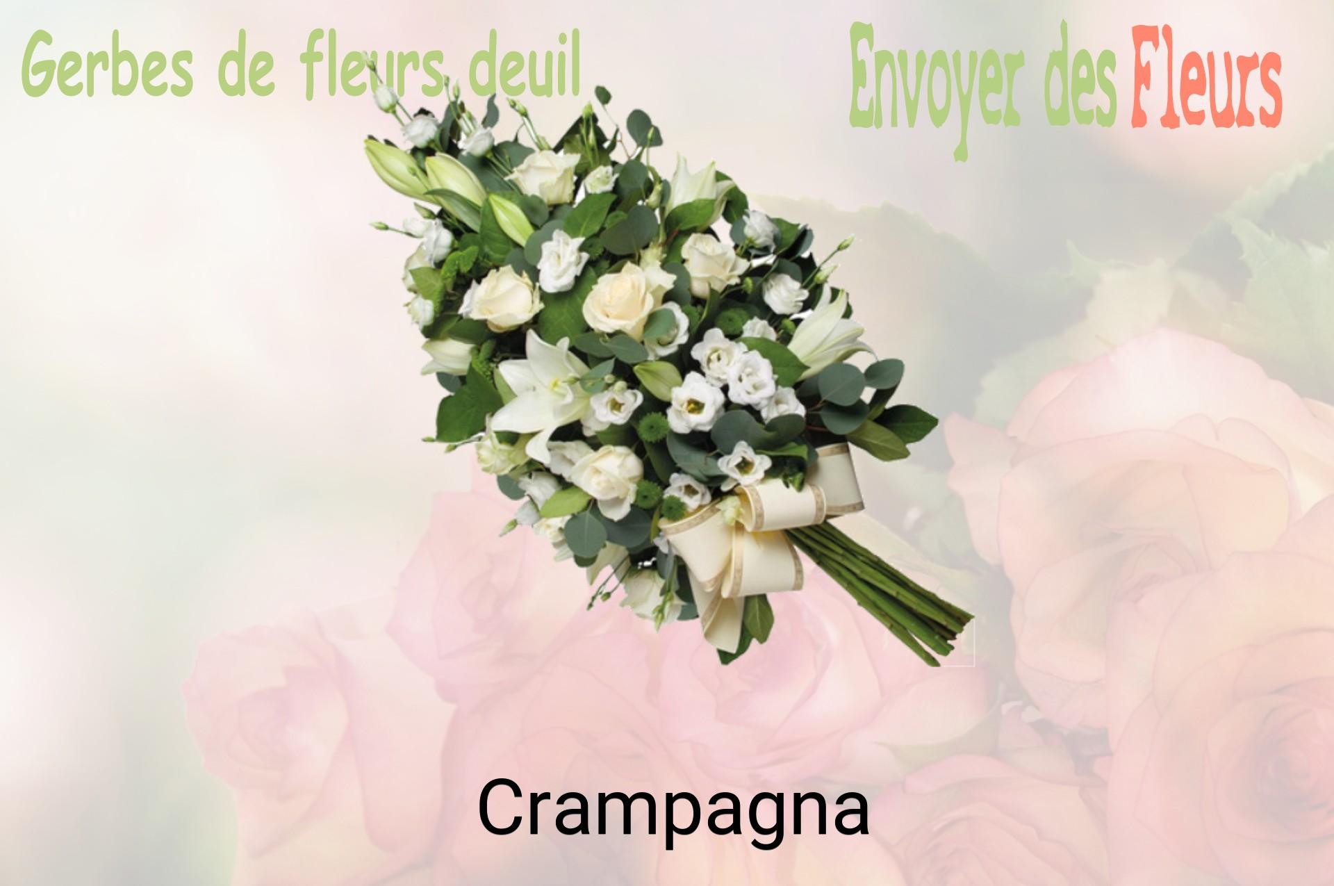 Gerbe de fleurs de deuil livrée à Crampagna